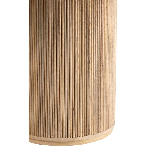 Table Ronde En Bois De Manguier Naturel Style Contemporain