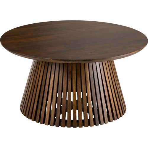 Table Basse En Bois Marron Style Contemporain Sculptural