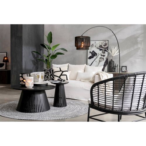 Table D'appoint Bois Noir Design Contemporain Pour Salon Élégant