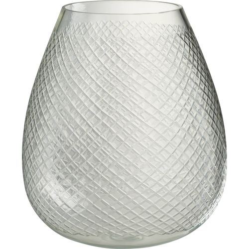 Vase En Verre Transparent Effet Carreaux Élégant Et Lumineux