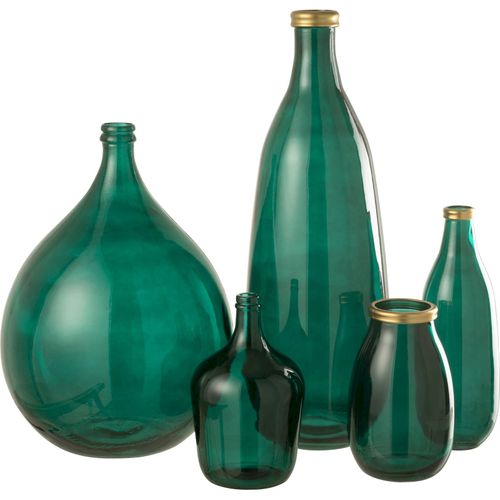 Vase Décoratif En Verre Vert Style Lisbonne Pour Intérieur Élégant