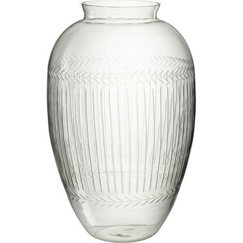 Vase Décoratif En Verre Transparent Massif Élégant