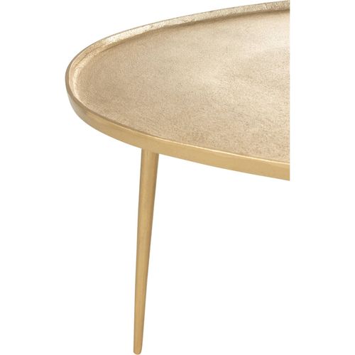 Table Basse Design Aluminium Doré Style Contemporain Élégant