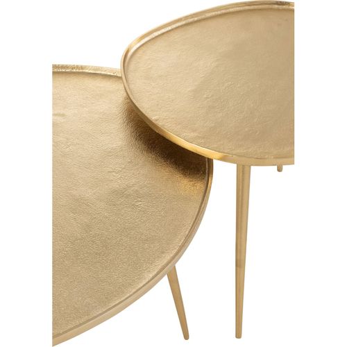 Table Basse Design Aluminium Doré Style Contemporain Élégant