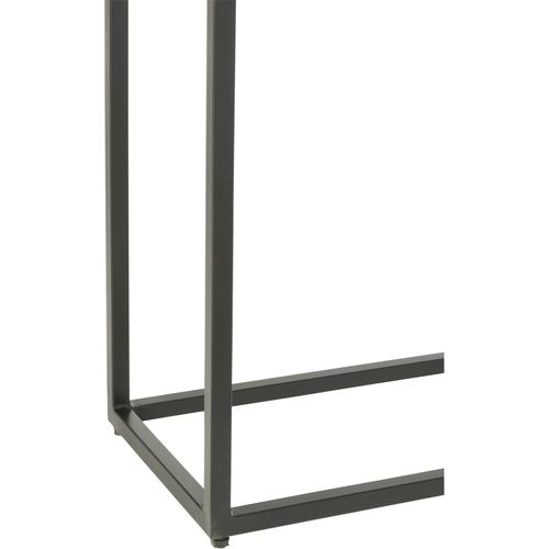 Console Bois Noir Élégante Avec Structure En Fer Moderne