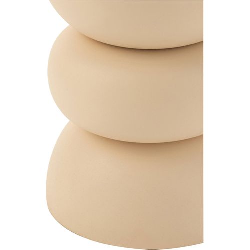 Table D'appoint En Fer Beige Design Épuré Pour Salon Contemporain