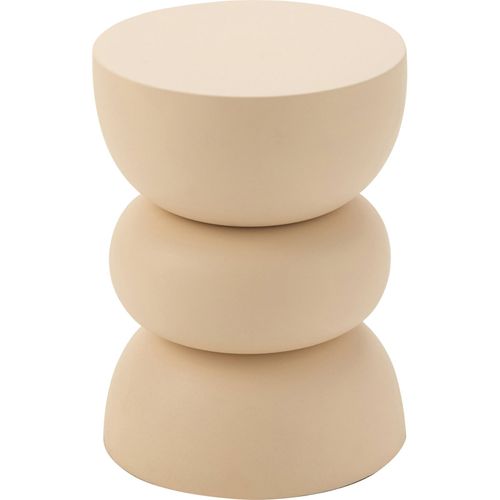 Table D'appoint En Fer Beige Design Épuré Pour Salon Contemporain