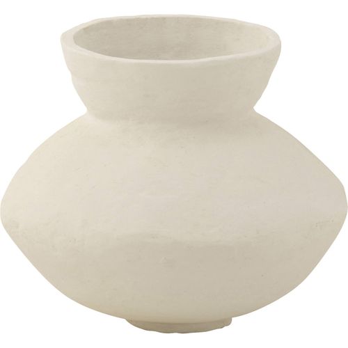 Vase Blanc En Papier Mâché Design Épuré Pour Décoration Moderne
