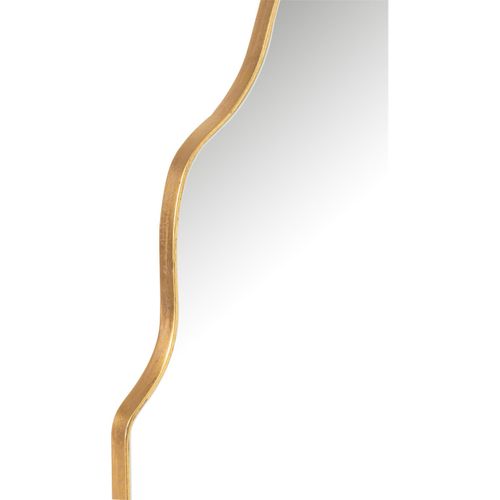 Miroir Mural Doré Élégant Avec Cadre En Bois Et Verre Raffiné