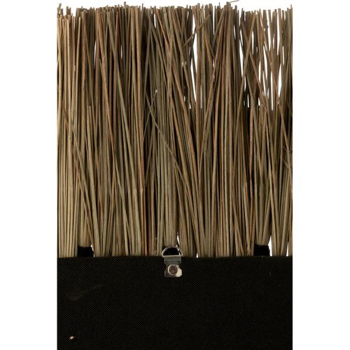 Miroir Ovale Décoratif Motifs Herbes Naturel Et Noir