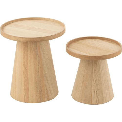 Table Basse Ronde Rebord En Bois Naturel Ambiance Chaleureuse