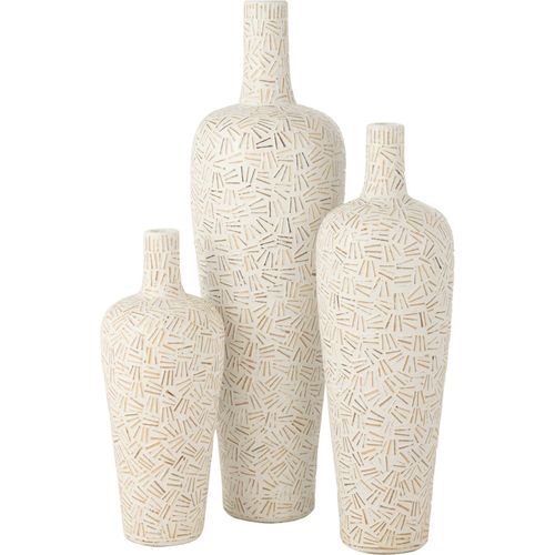 Vase Décoratif Blanc En Ciment Style Contemporain Élégant