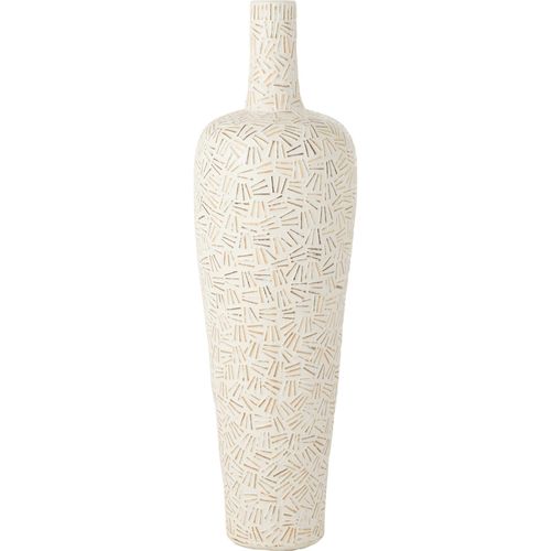 Vase Décoratif Blanc En Ciment Style Contemporain Élégant