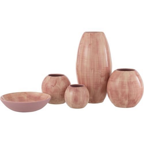 Vase Peint à La Main En Céramique Rose Raffiné