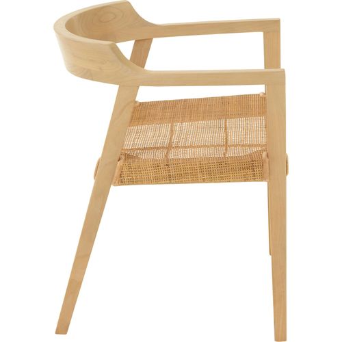 Chaise En Bois Naturel Assise Cannage Style Contemporain