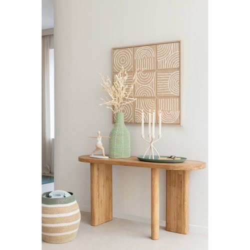 Table En Bois Naturel Élégante Pour Salon Ou Entrée