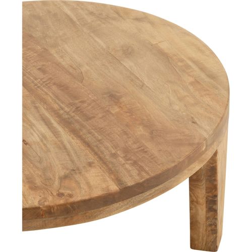 Table Basse Ronde En Bois De Manguier Naturel Salon Élégant
