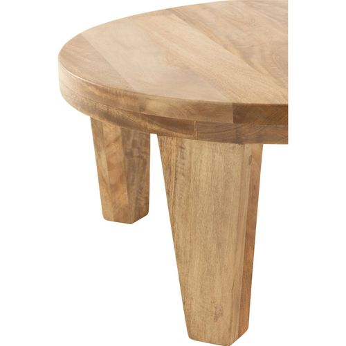 Table Basse Ronde En Bois De Manguier Naturel Salon Élégant