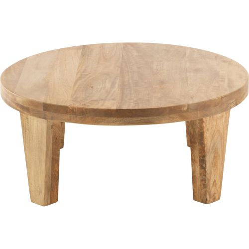 Table Basse Ronde En Bois De Manguier Naturel Salon Élégant