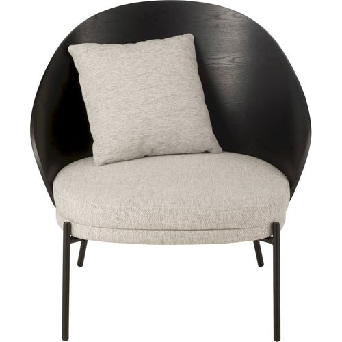 Chaise Lounge Bois Et Métal Noir Gris Design Contemporain