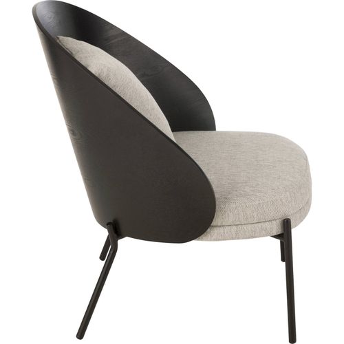 Chaise Lounge Bois Et Métal Noir Gris Design Contemporain