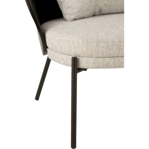 Chaise Lounge Bois Et Métal Noir Gris Design Contemporain