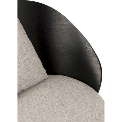 Chaise Lounge Bois Et Métal Noir Gris Design Contemporain