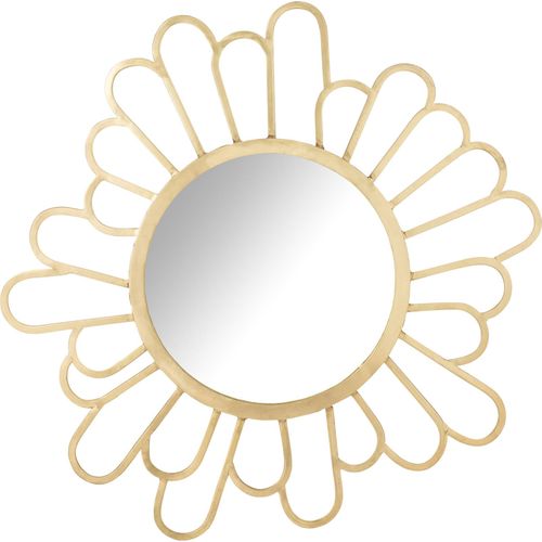 Miroir Fleur En Métal Doré Design Élégant Pour Décoration Murale