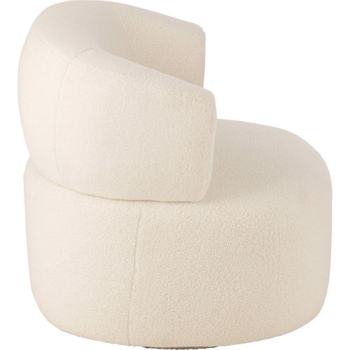 Fauteuil Lounge Blanc En Tissu Design Confort Moelleux