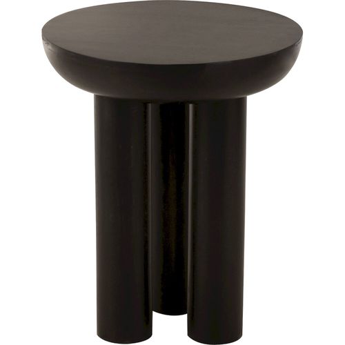 Table D'appoint Design En Bois De Manguier Noir Élégante