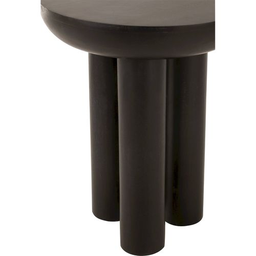 Table D'appoint Design En Bois De Manguier Noir Élégante