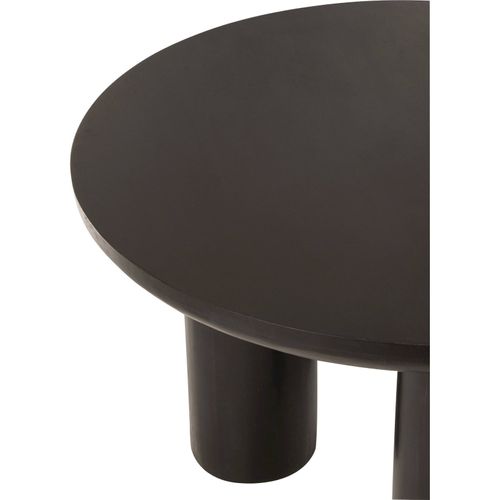 Table à Manger Ronde Bois De Manguier Noir Design Contemporain