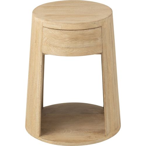 Table Basse En Bois Naturel Style Contemporain Avec Rangement Intégré
