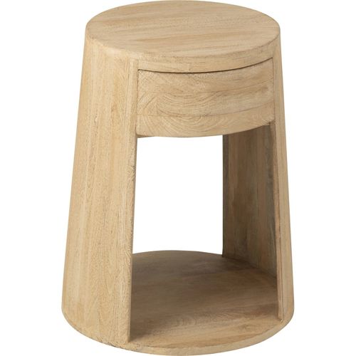 Table Basse En Bois Naturel Style Contemporain Avec Rangement Intégré