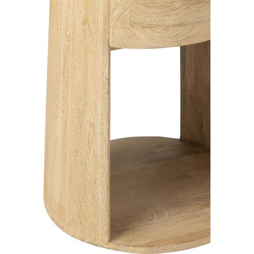 Table Basse En Bois Naturel Style Contemporain Avec Rangement Intégré