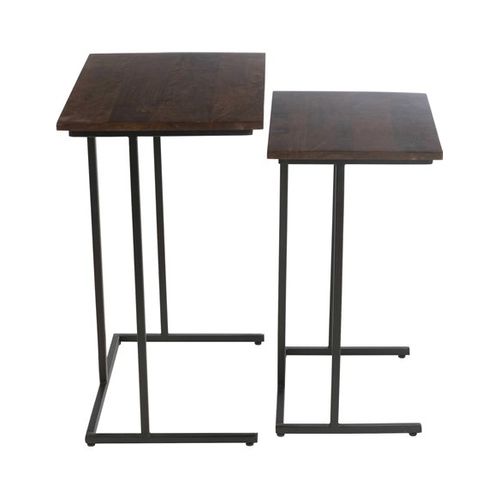 Chaise Lounge Bois Et Métal Marron Beige Style Contemporain