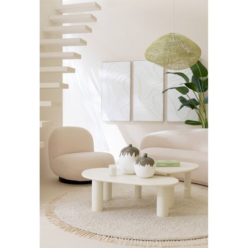 Chaise Lounge Blanche En Bois Et Mousse Design Contemporain