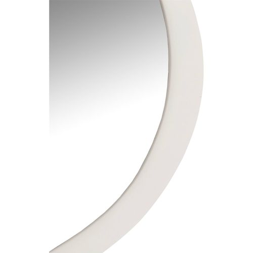 Miroir Mural Design Blanc En Métal Et Verre Forme Organique