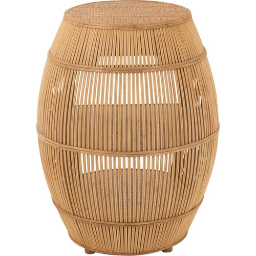 Table Barrel Rotin Bambou Naturel Esprit Vintage Salon