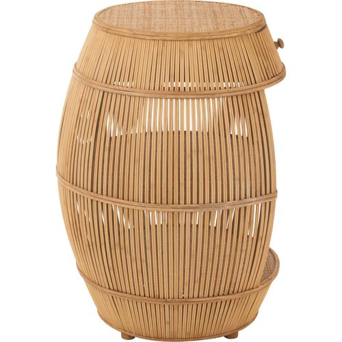 Table Barrel Rotin Bambou Naturel Esprit Vintage Salon