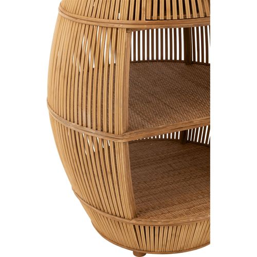 Table Barrel Rotin Bambou Naturel Esprit Vintage Salon