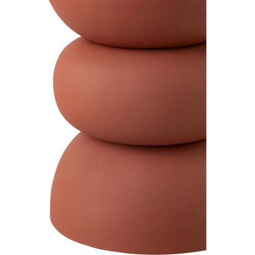 Table D'appoint En Métal Finition Rouille Orange Tendance