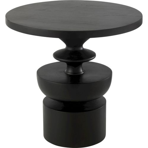 Table D'appoint En Bois De Manguier Noir Design Sculptural
