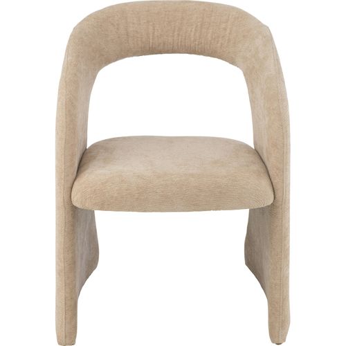 Chaise Design Beige En Textile Confort Et Élégance Pour Salon