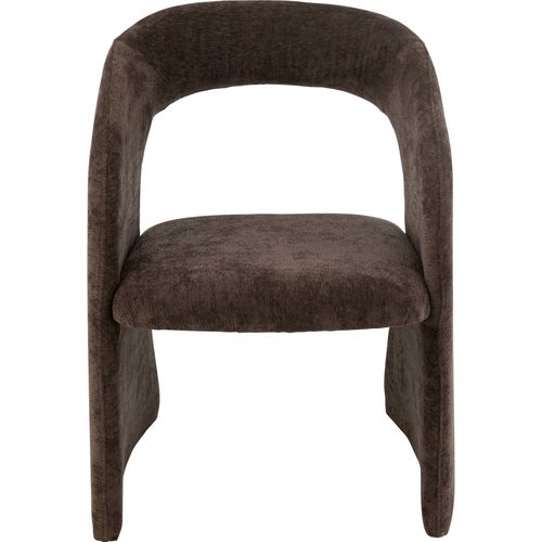Chaise Design En Textile Marron Foncé Assise Confortable