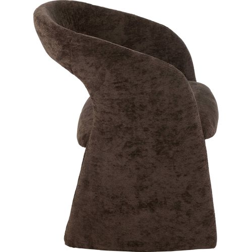 Chaise Design En Textile Marron Foncé Assise Confortable