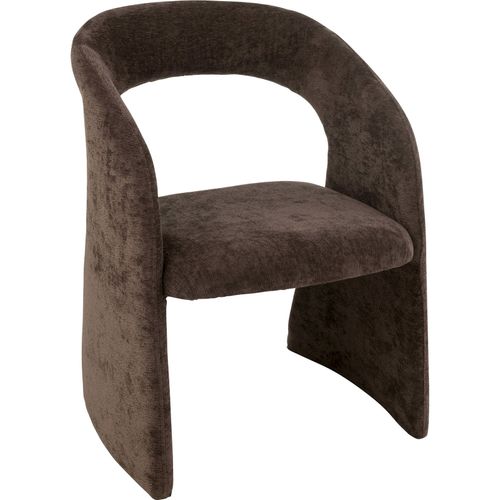Chaise Design En Textile Marron Foncé Assise Confortable