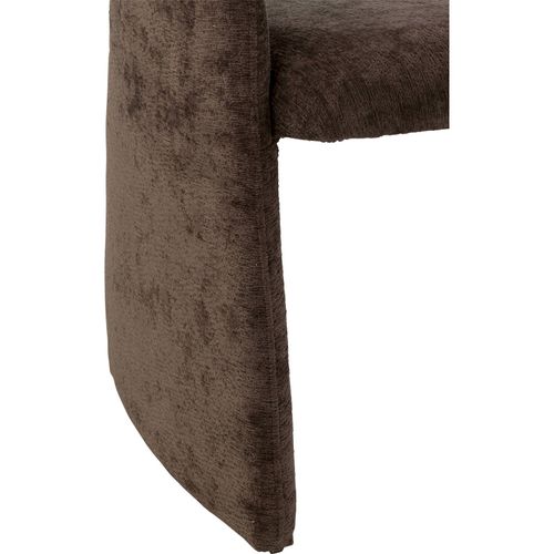 Chaise Design En Textile Marron Foncé Assise Confortable