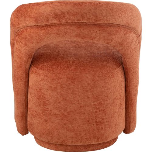 Chaise D'appoint Design Textile Orange Rouille Confortable