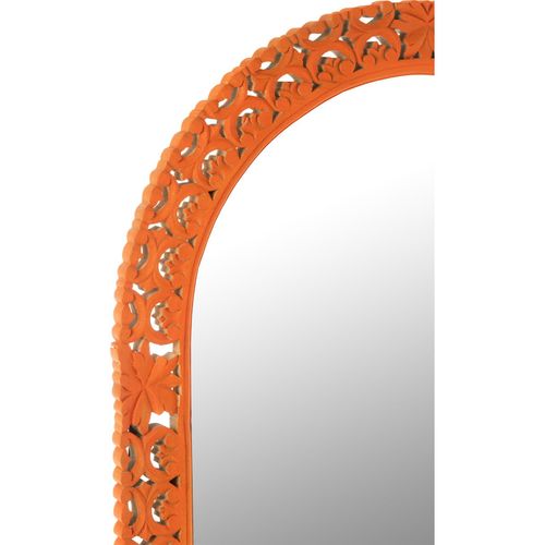 Miroir Sculpté Bois Exotique Multicolore Style Mumbai Élégant